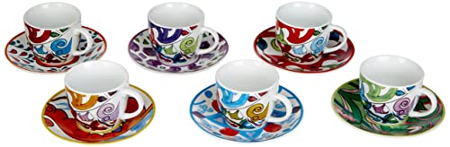 Excelsa Lisbona Set mit 6 Kaffeetassen mit Untertassen... - Maison & Cuisine Amazon Allemagne à 20.99€