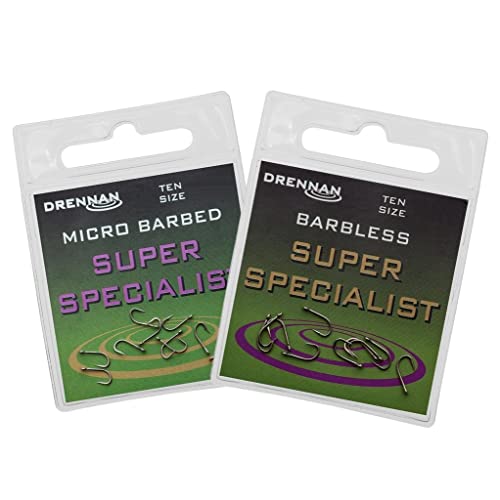 Drennan Super Specialist - Anzuelos sin rebaba, tamaño 10 - Sports & Fitness en promo à 2.23€
