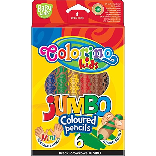 Kredki olówkowe Colorino Jumbo 6 kolorów +temperówka - Fournitures Bureau Amazon Allemagne à 6.12€