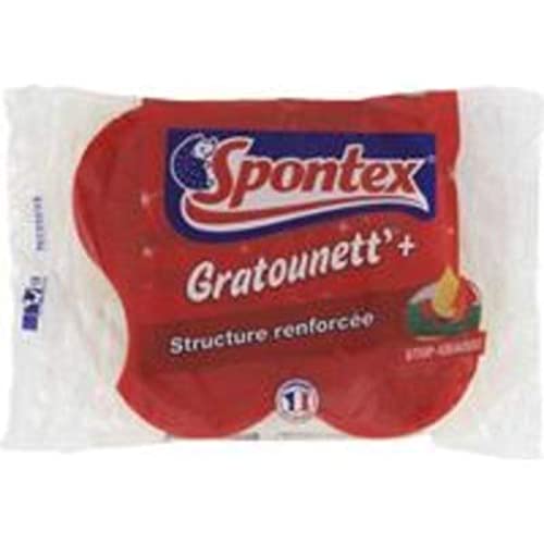 Spontex Eponges Gratounett'+ - Le paquet de 2 - Sports & Fitness en promo à 3.85€