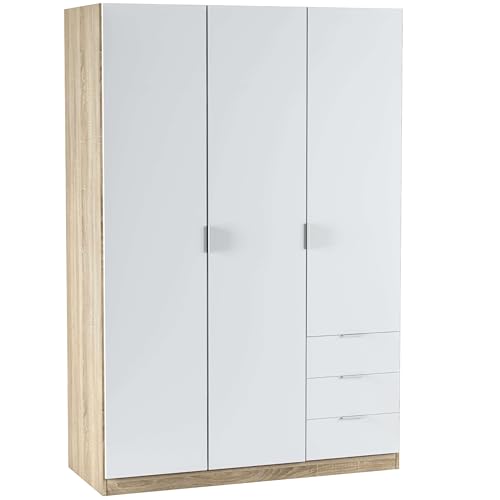 Habitdesign, Kleiderschrank mit 3 Drehtüren und 3... - Maison & Cuisine Amazon Allemagne à 235.99€