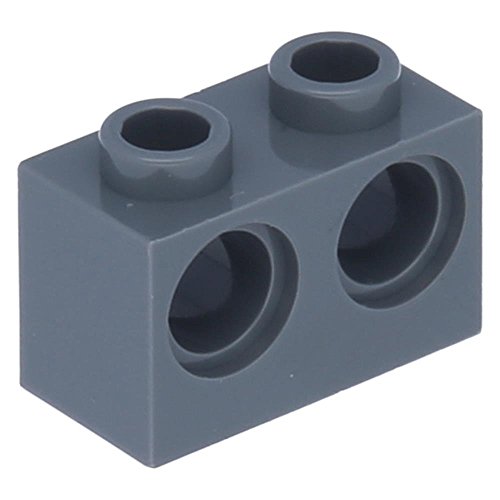 LEGO® Technic, Brick 1 x 2 with Holes Dark Bluish Gray - Jouets & Jeux Amazon Royaume-Uni à 0.90€