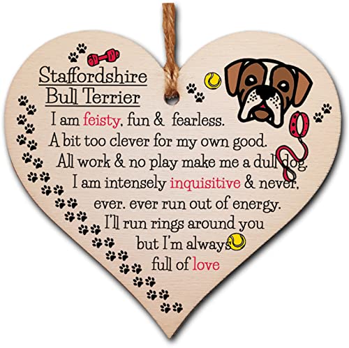 Handmade Wooden Hanging Heart Plaque Gift Perfect for Dog... - Animalerie Amazon Royaume-Uni à 2.00€