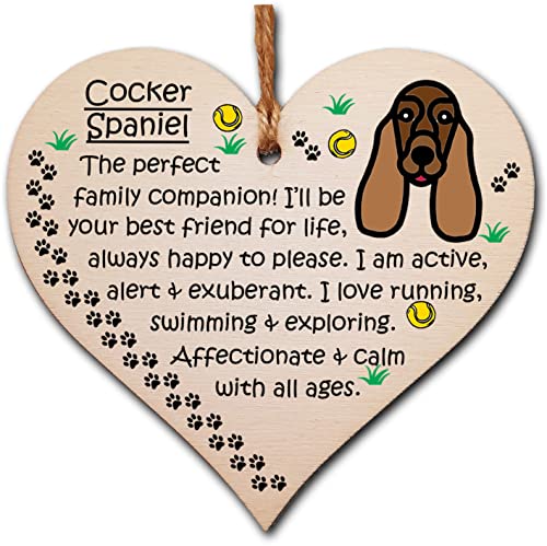 Handmade Wooden Hanging Heart Plaque Gift Perfect for Dog... - Animalerie Amazon Royaume-Uni à 2.00€