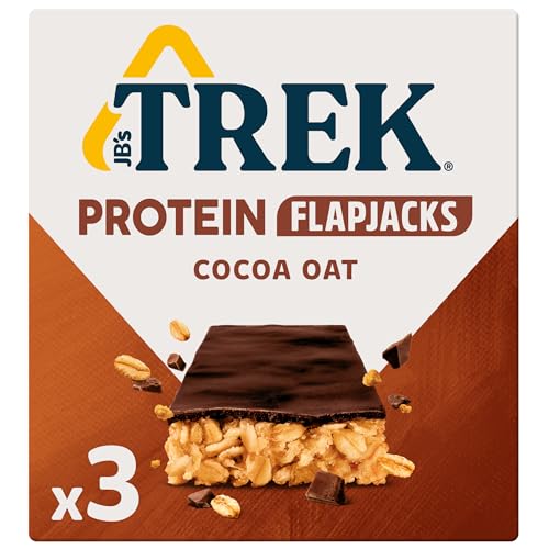 TREK High Protein Flapjack Cocoa Oat - Gluten Free - Plant... - Jardin & Extérieur Amazon Royaume-Uni à 2.75€