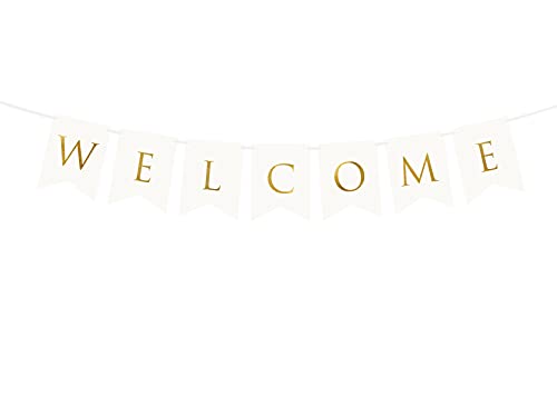 Herzlich Willkommen Girlande 15x95cm Papier Banner Welcome... - Maison & Cuisine Amazon Allemagne à 2.26€