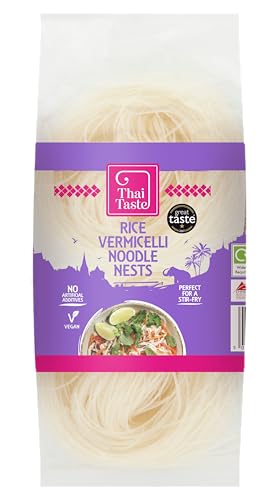 Thai Taste Rice Vermicelli Noodle Nests, 200g - Épicerie Amazon Royaume-Uni à 1.59€