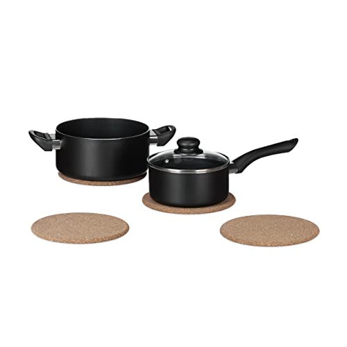 Relaxdays Cork Trivet Set of 4, Holders for Pots and Pans... - Home & Kitchen Amazon UK à 8.67€