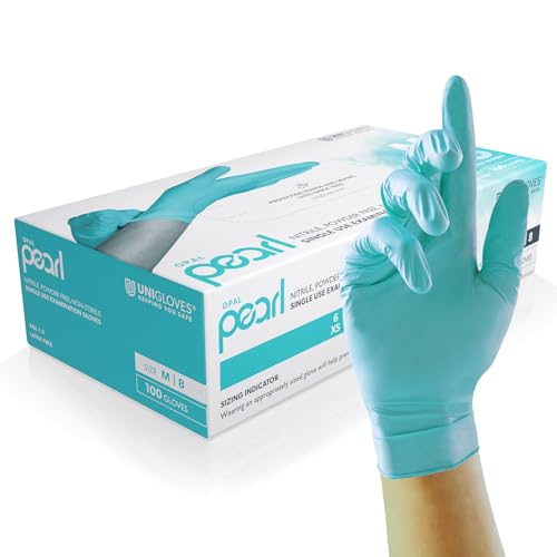 Unigloves Aqua Blue Pearl Nitrile Examination Gloves... - Maison & Cuisine Amazon Royaume-Uni à 6.73€