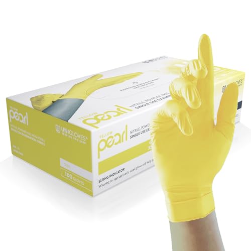 Unigloves Yellow Pearl Nitrile Examination Gloves... - Maison & Cuisine Amazon Royaume-Uni à 6.88€