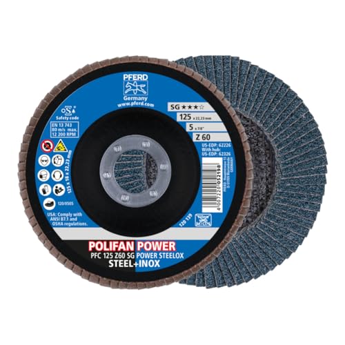 PFERD POLIFAN-Fächerscheiben PFC 125 Z 60 SG POWER STEELOX... - Bricolage & Outils en promo à 12.11€