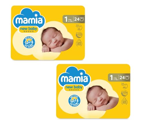 ALDI Mamia Newborn Nappies, Size 1, 2 x Packs of 24 (48... - Bébé & Puériculture Amazon Royaume-Uni à 1.50€