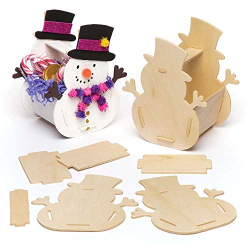 Baker Ross Kit cestello in legno a forma di pupazzo di neve... - Toys & Games Amazon Italy à 5.97€
