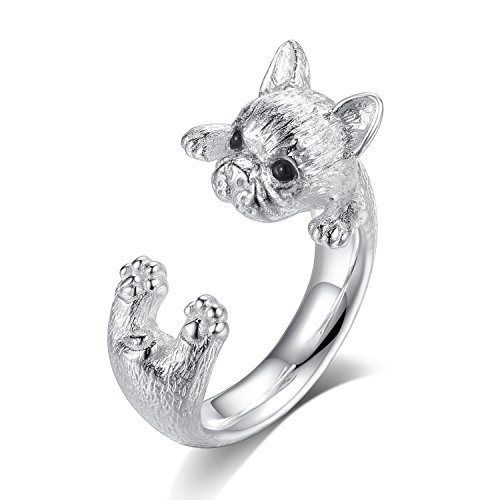 Gemshadow donne 925 sterling Silver Dog anello regolabile - Animalerie en promo à 26.62€