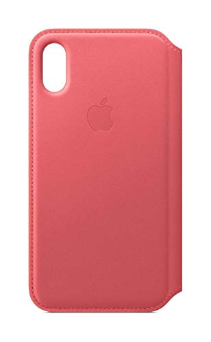 Apple Étui folio en cuir (pour iPhone XS) - Rose pivoine en promo sur Amazon