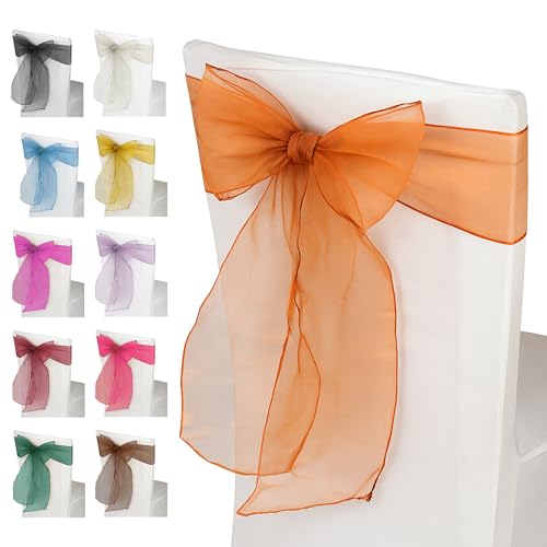 Trimming Shop Organza Chair Sashes - Orange - Sheer Sash... - Maison & Cuisine en promo à 1.99€