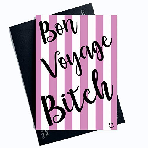 Funny New Job Card Bon Voyage Bitch Coworker Leaving Good... - High-Tech & Électronique Amazon Royaume-Uni à 1.53€