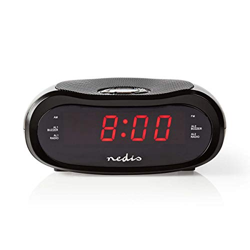 Nedis Radiodespertador Digital Pa ntalla LED de 0.6'' FM - Amazon Espagne à 9.09€