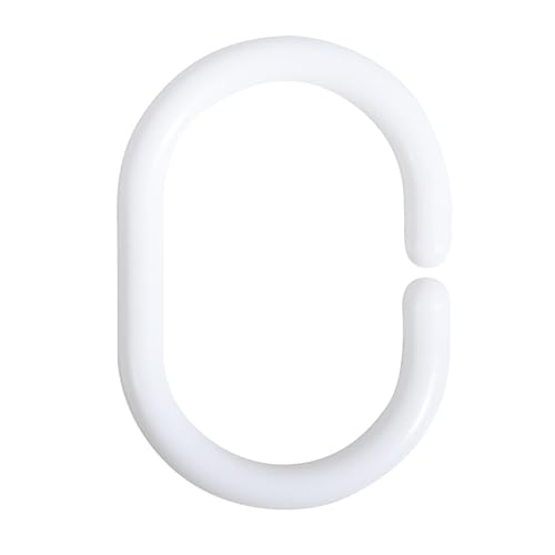 MSV Lot de 12 Anneaux pour Rideaux de Douche Blanc - Maison & Cuisine Amazon France à 3.05€