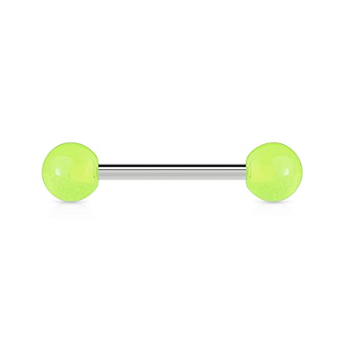 Piercing de lengua fluorescente fosfo, acero quirúrgico... - Bijoux & Montres Amazon Espagne à 1.00€