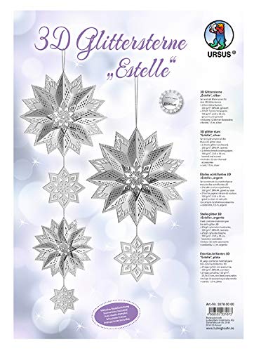 Ursus 33780000 - Glitterstern 3D Estelle, silber, Material... - Maison & Cuisine Amazon Allemagne à 5.82€