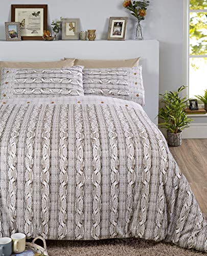Rapport Home Arran - Set Copripiumino in Cotone Spazzolato... - Amazon Italy à 8.45€
