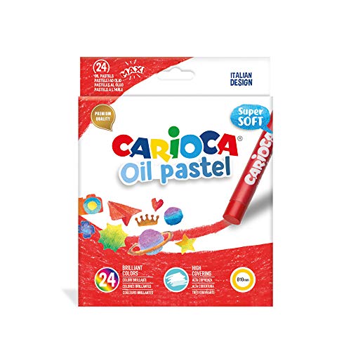 CARIOCA Oil Pastel, Pastelli a Olio Maxi, Set di Pastelli a... - Jouets & Jeux en promo à 3.49€