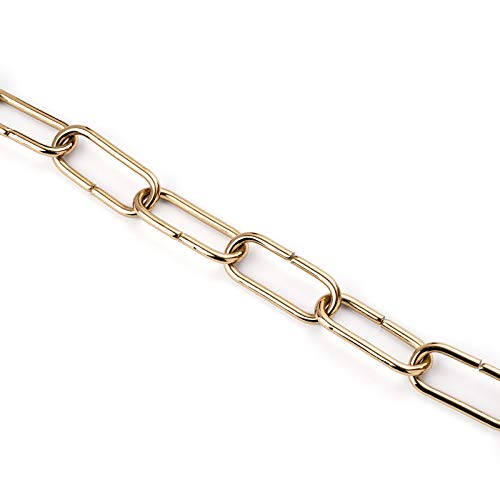 Chaîne en acier lisse avec chaîne en maille forçat ovale 22... - Bijoux & Montres en promo à 4.10€