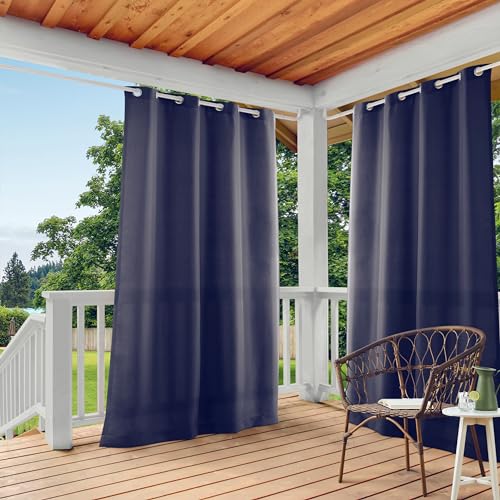 Exclusive Home Curtains Panel Pair, Polyester, Navy, 54x108 - Home & Kitchen Amazon UK à 11.62€
