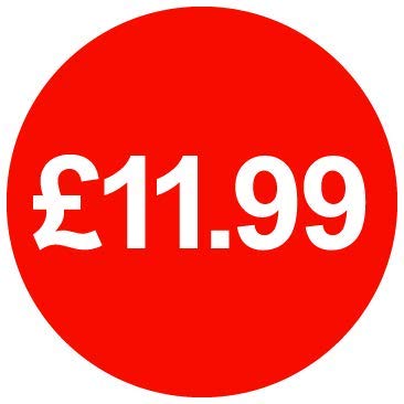 £ Red Price Stickers - 30mm - £11.99, 100 - Fournitures Bureau en promo à 1.91€