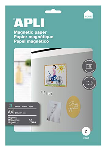 APLI 17169 - Carta magnetica stampabile con 3 fogli - Sports & Fitness en promo à 11.08€