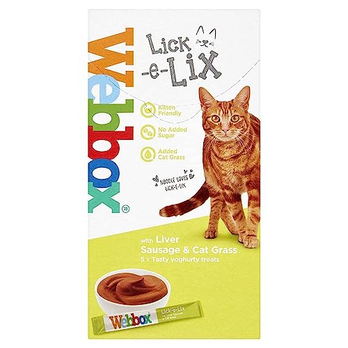 Webbox Lick-E-Lix Yoghurty Cat Treats, 5 x 15g - Animalerie Amazon Royaume-Uni à 1.50€