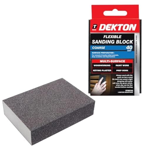 Dekton Flexible Sanding Block - Coarse 40 Grit for... - Home & Kitchen Amazon UK à 2.55€