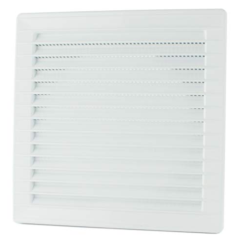Lüftungsgitter eckig 170 x 170 mm Ø 120 mm Weiß - Bon plan à 1.90€