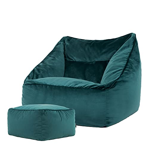 Icon Natalia Sitzsack Sessel mit Hocker für Erwachsene... - Maison & Cuisine Amazon Allemagne à 99.99€