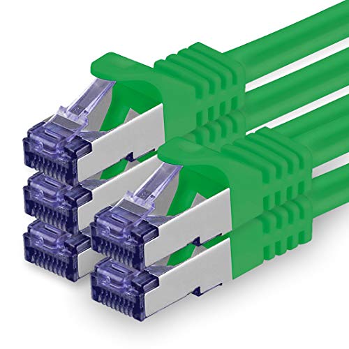 1aTTack.de Cat.7 network cable 0.25m - green - 5 pieces... - High-Tech & Électronique en promo à 8.02€