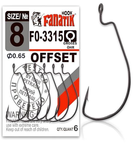 FANATIK Ganchos de Pesca Offset FO-3315 tamaño 8, 6, 4, 2... - Sports & Fitness en promo à 2.25€
