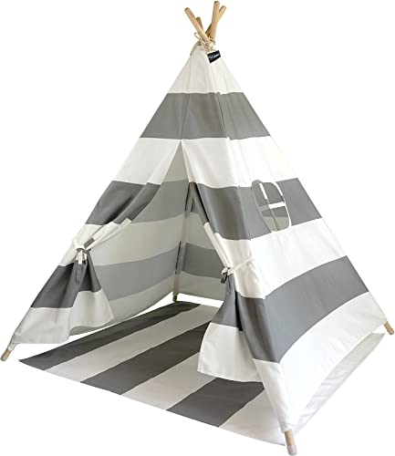 Hej Lønne Tipi Zelt für Kinder (grau, gestreift)... - Toys & Games Amazon Germany à 21.67€