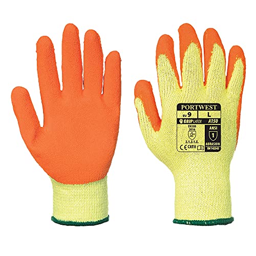 Portwest A150 Breathable Classic Grip Glove - Latex Orange... - Maison & Cuisine en promo à 1.58€