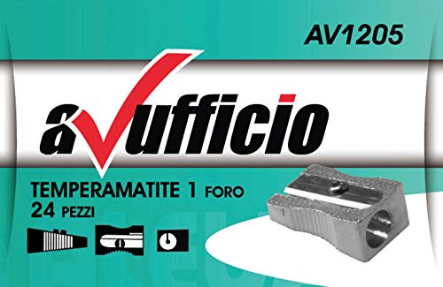 Temperamatite 1 Foro, in Metallo, confezione da 24 pezzi - High-Tech & Électronique en promo à 9.84€