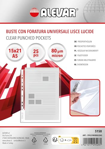 Buste a Foratura Universale Trasparenti, Alto Spessore... en promo à 23,28€ (-76%) sur Amazon IT