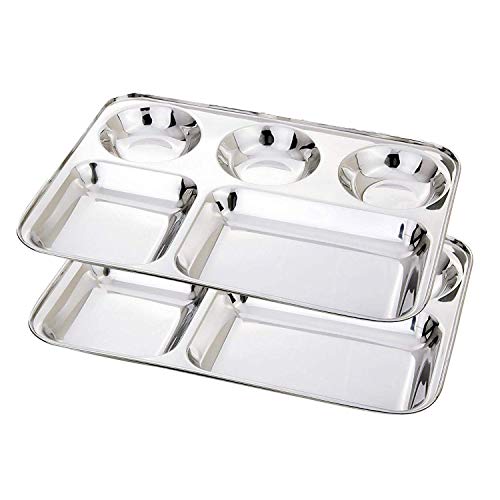 Piatto rotondo cinque comparti in acciaio inox... - Maison & Cuisine Amazon Italie à 3.00€