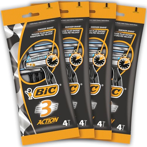 BIC RAZORS 3 Action Rasoi Usa e Getta da Uomo, Confezione... - Beauté & Parfums en promo à 10.39€