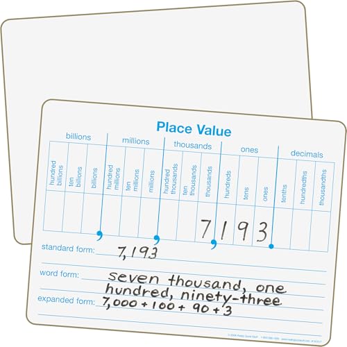 Place Value - Juego de 6 pizarras de borrado en seco de dos... - Jouets & Jeux Amazon Espagne à 89.54€