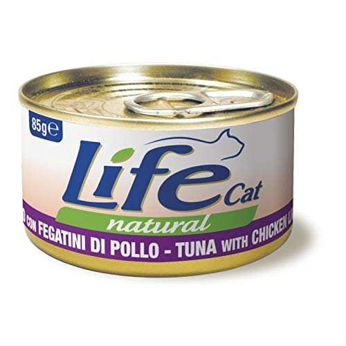 Life Cat Natural Tonno con Fegatini di Pollo, lattina 85g - Animalerie Amazon Italie à 1.25€