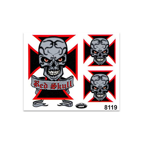 Quattroerre 8119 - Adhesivo de Calavera Rojo, 14 x 16 cm - Auto & Moto Amazon Espagne à 4.49€