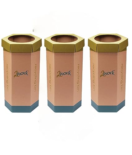 2Work Recycling Bin Green (Pack of 3) - Sports & Fitness Amazon Royaume-Uni à 30.08€