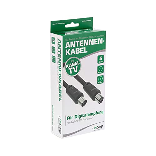 Inline® SAT-Anschlusskabel, 2X geschirmt, 2X F-Stecker... - Réduction -74% à 9.82€