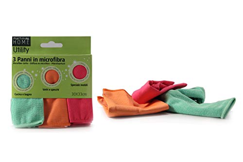 Martini Spa Lot de 3 Chiffons en Microfibre Multicolore - Bon plan à 4.68€