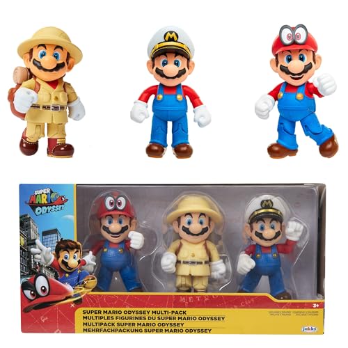 Nintendo Super Mario - Multipack Odyssey de 3 Figuras Mario... - Jouets & Jeux Amazon Espagne à 14.99€